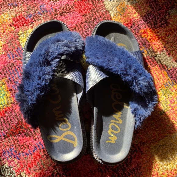 Sam Edelman fuzzy platform slippers - Picture 5 of 5